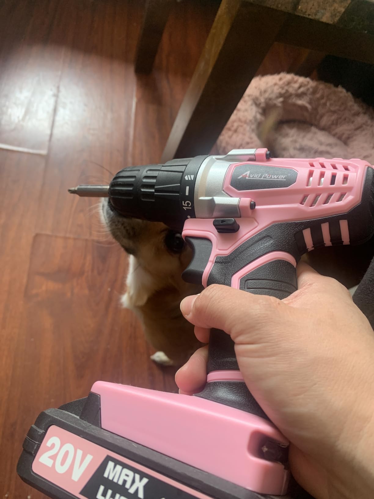 AVID POWER 20V MAX Lithium lon Cordless Drill Set, Power Drill Kit with Battery and Charger, 3/8-Inch Keyless Chuck, Variable Speed, 16 Position and 22pcs Drill Bits (Red) - Customer Photo 1