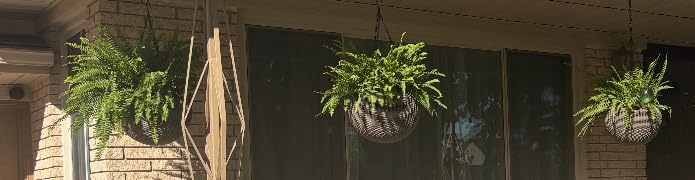 Keter Resin Rattan Set of 2 Round Hanging Planter Baskets for Indoor and Outdoor Plants-Perfect for Porches and Patio Decor, Graphite - Customer Photo 1