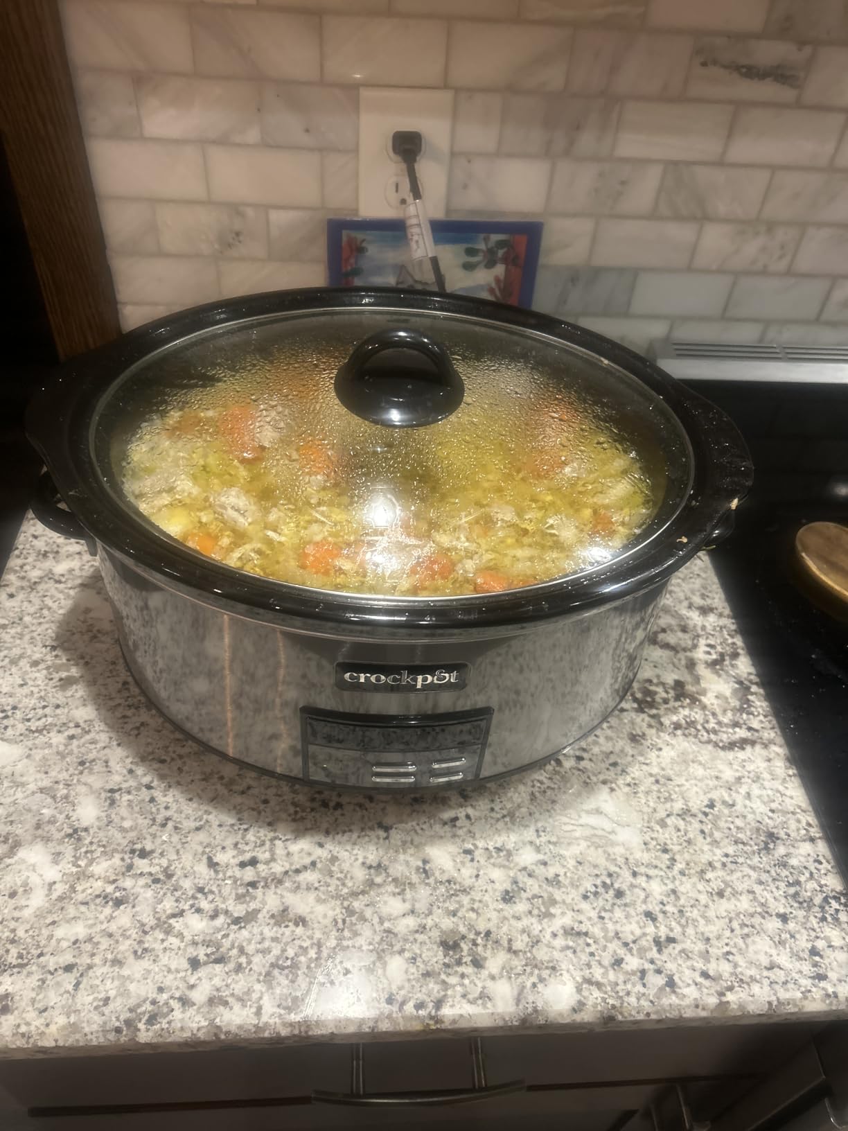 Crock-Pot Large 8-Quart Programmable Slow Cooker with Auto Warm Setting Black Stainless Steel - Customer Photo 1