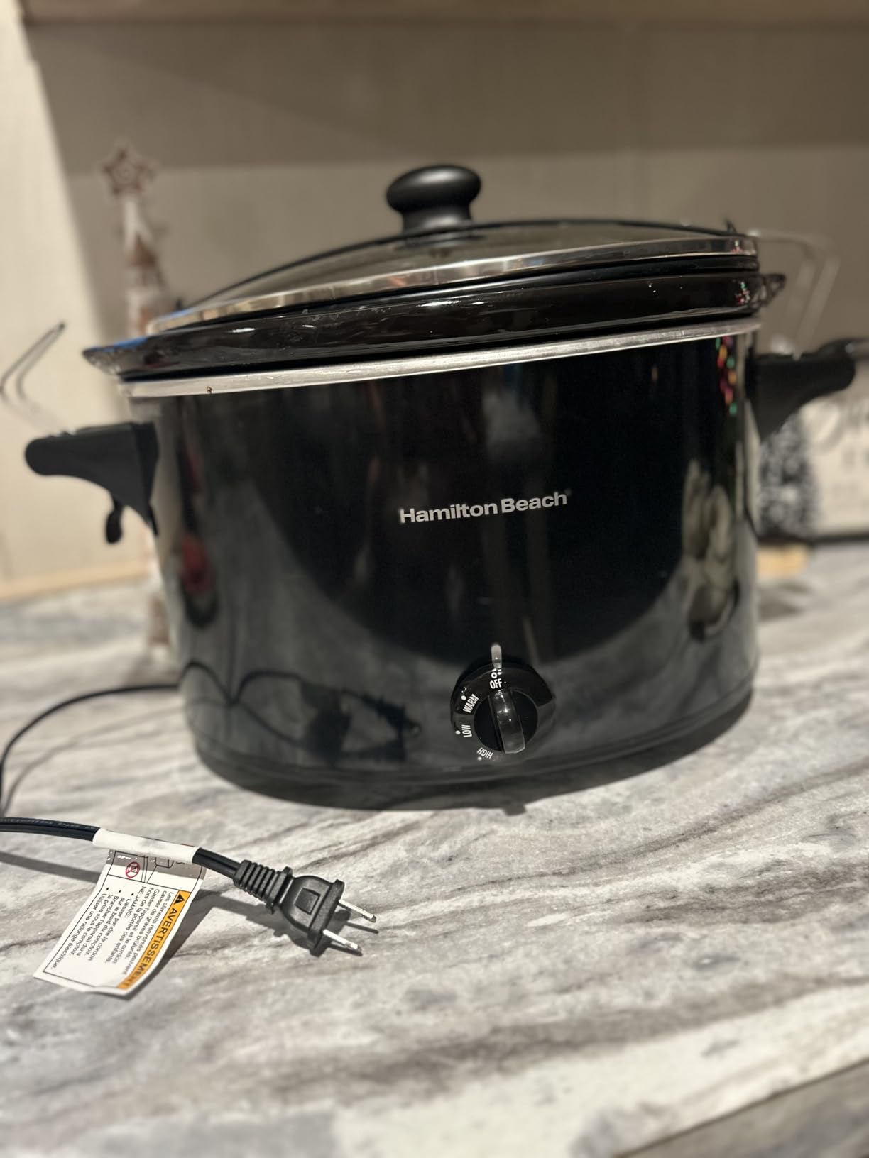 Hamilton Beach Slow Cooker, Extra Large 10 Quart, Stay or Go Portable With Lid Lock, Dishwasher Safe Crock, Black (33195) Customer Review Hamilton Beach Slow Cooker, Extra Large 10 Quart, Stay or Go Portable With Lid Lock, Dishwasher Safe Crock, Black (33195) - Customer Photo 1