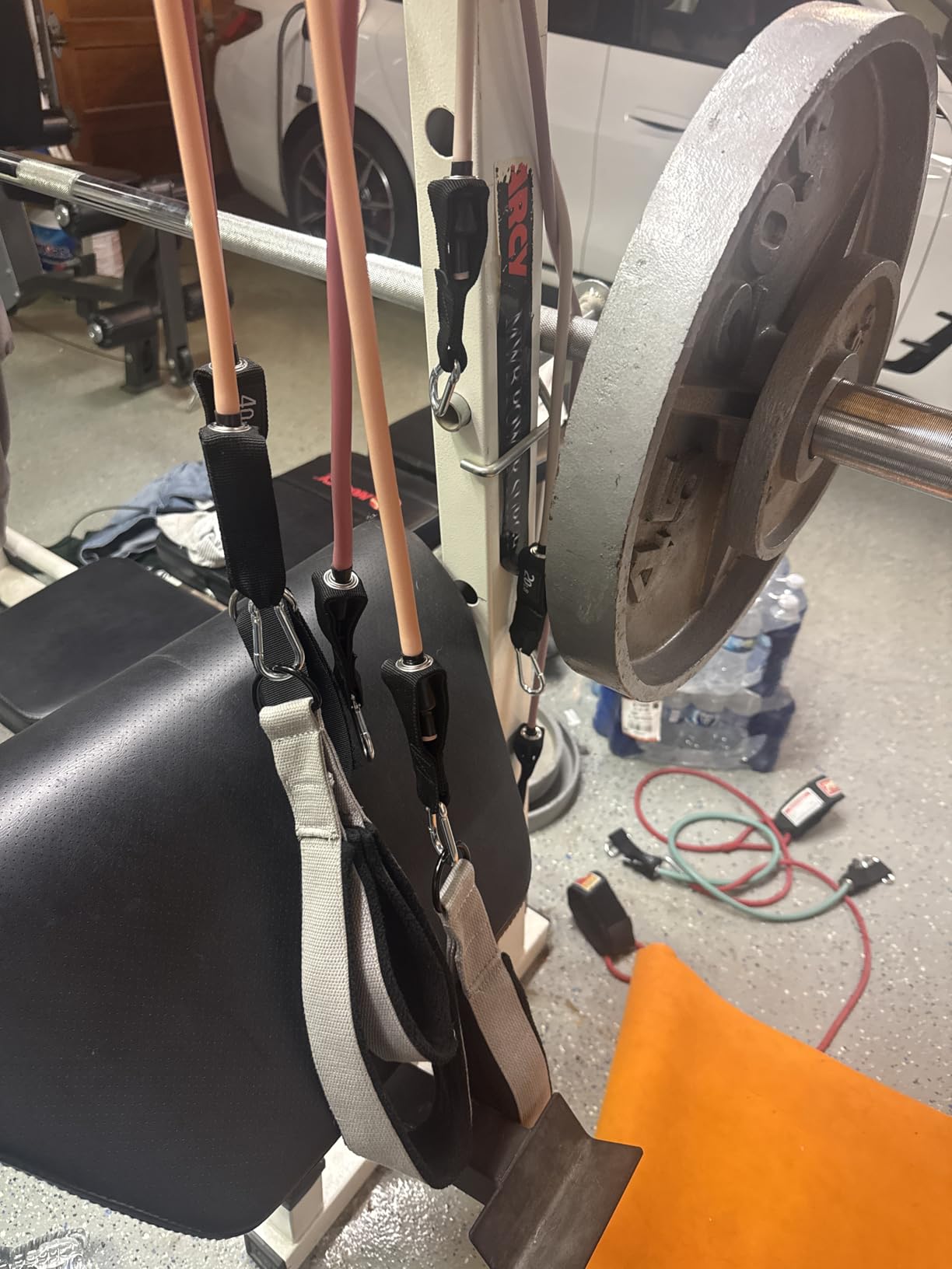 WHATAFIT Resistance Bands, Exercise Bands，Resistance Bands for Working Out, Work Out Bands with Handles for Men and Women Fitness, Strength Training Home Gym Equipment - Customer Photo 1