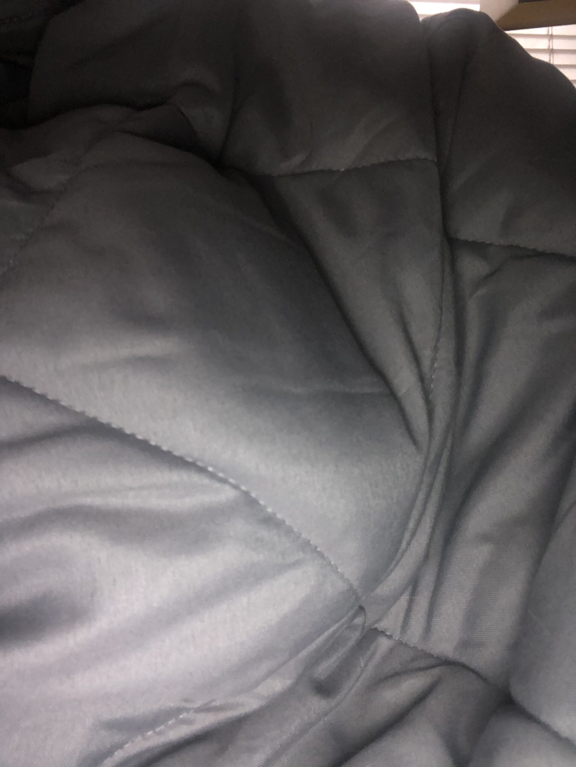 ZZZhen Weighted Blanket - High Breathability - 48''72'' 15LB - Premium Heavy Blankets - Calm Sleeping for Adult and Kids, Durable Quilts Grey - Customer Photo 1