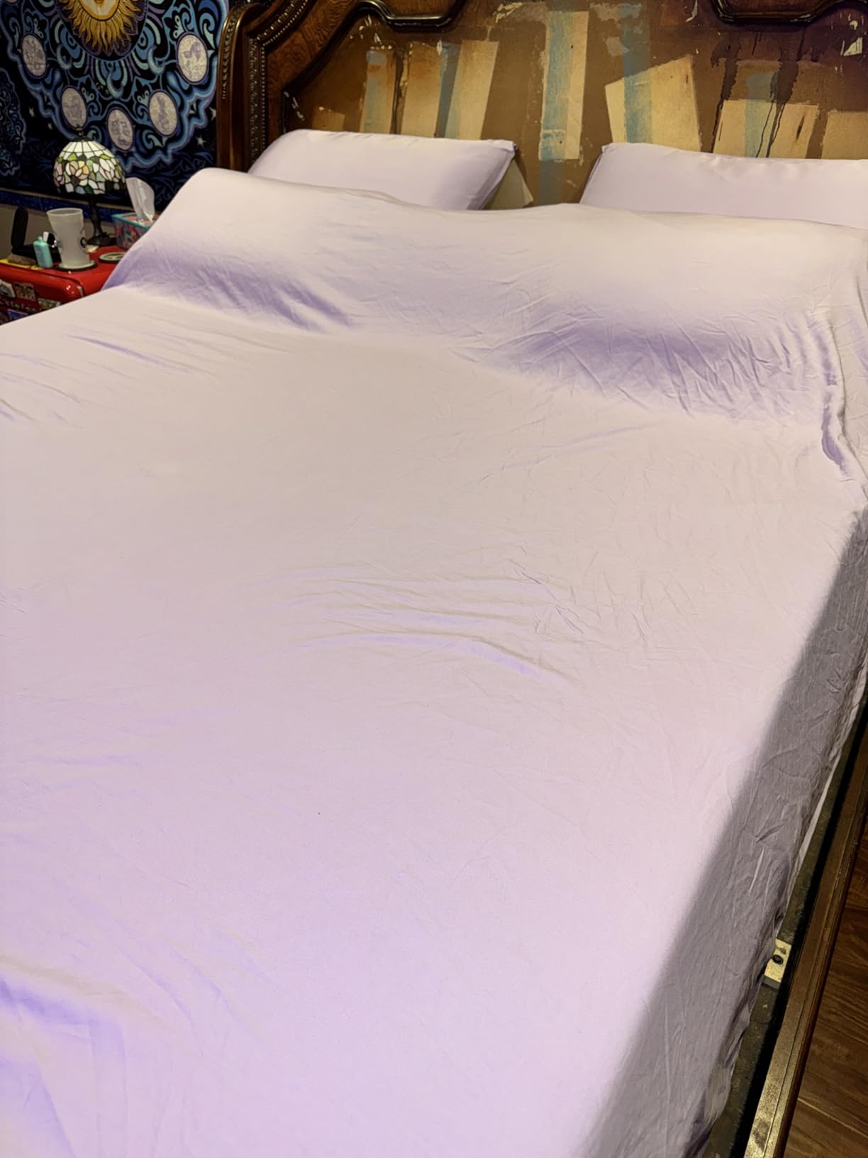 Pure Bamboo Queen Sheets, Genuine 100% Organic Viscose Derived from Bamboo Bed Sheet Set, Luxuriously Soft & Cooling, Double Stitching, 2 Year Quality Promise (Queen, Ivory) - Customer Photo 1