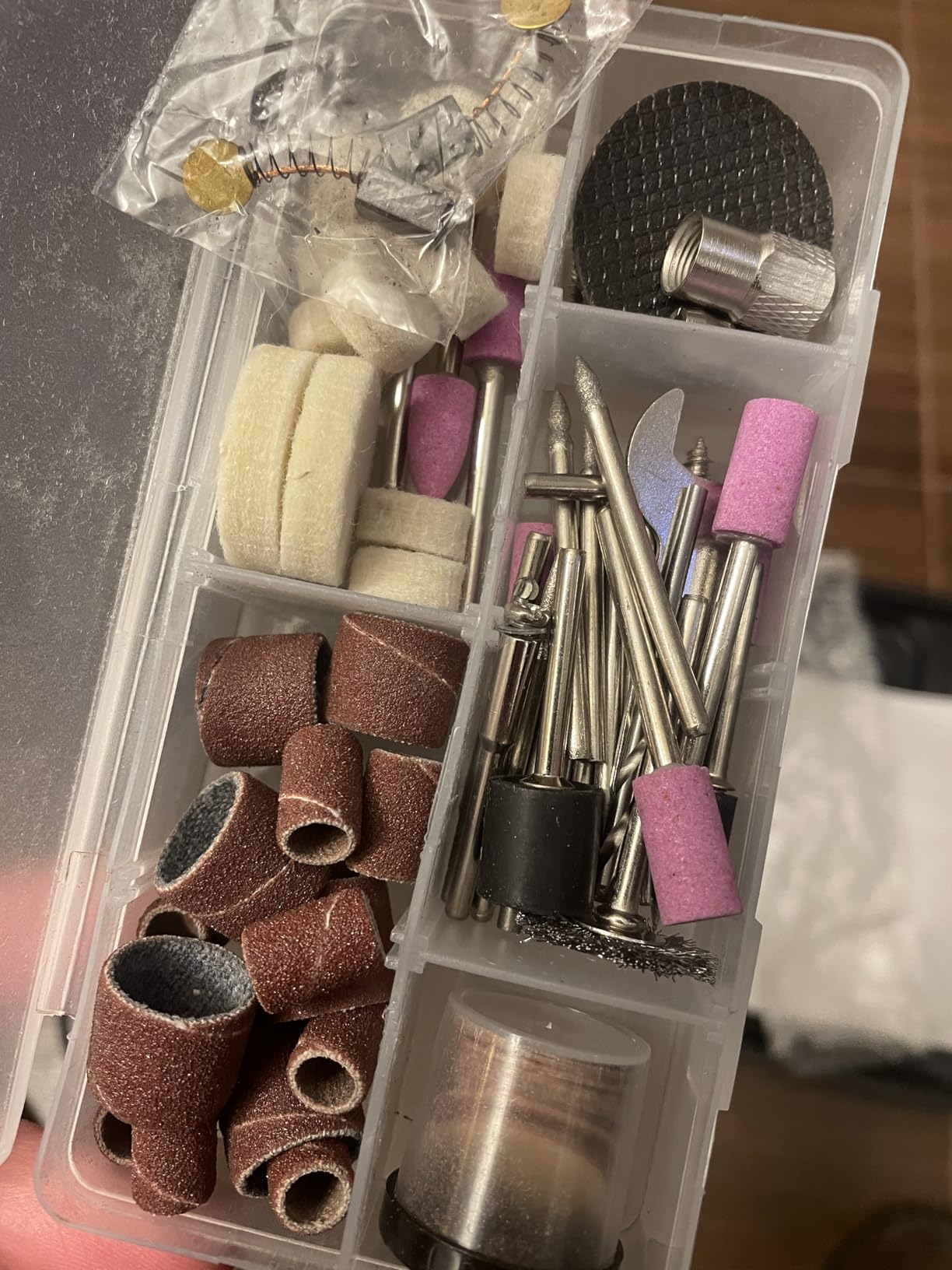 GOXAWEE Rotary Tool Kit with MultiPro Keyless Chuck and Flex Shaft -140pcs Accessories Variable Speed Electric Drill Set for Handmade Crafting Projects and DIY Creations - Customer Photo 2