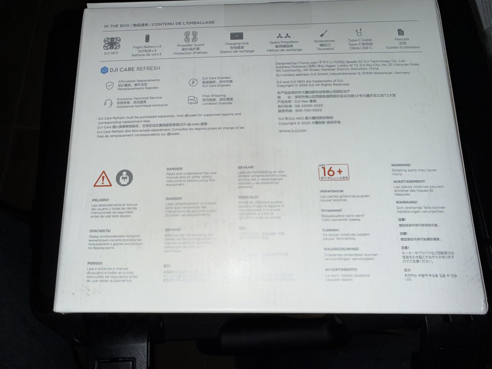 DJI Neo Fly More Combo, Mini Drone with 4K UHD Camera for Adults, 135g Self Flying Drone that Follows You, Palm Takeoff, Subject Tracking, QuickShots, Stabilized Video, with RC-N3 and 3 Batteries - Customer Photo 2