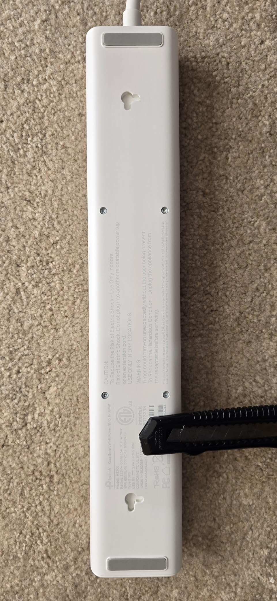 Kasa Smart Plug Power Strip by TP-Link, 6 Outlets Smart Surge Protector, Works with Alexa, Google Home, UL Certified, 3 USB Ports, No Hub Required, 15A, ETL Listed, White (HS300) - Customer Photo 5