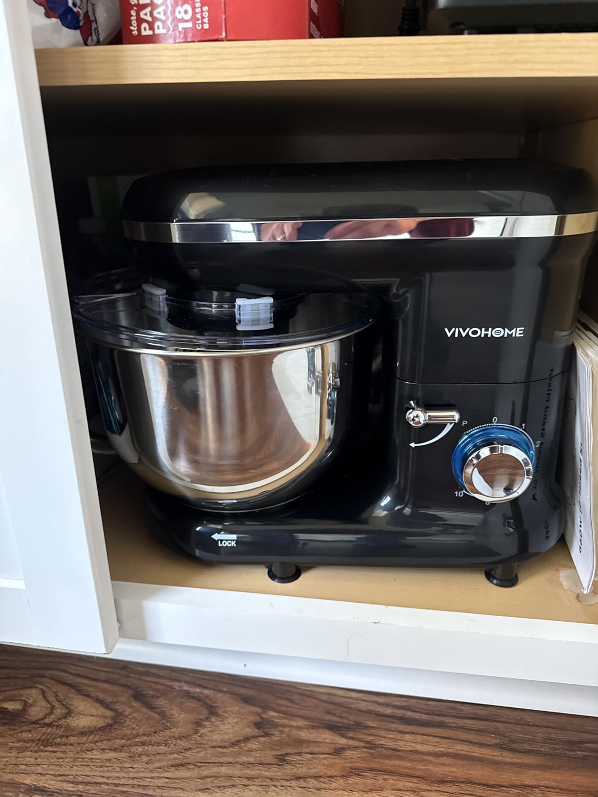 VIVOHOME Stand Mixer, 660W 10 Speed 6 Quart Tilt-Head Kitchen Electric Food Mixer with Beater, Dough Hook, Wire Whip and Egg Separator, Red - Customer Photo 1