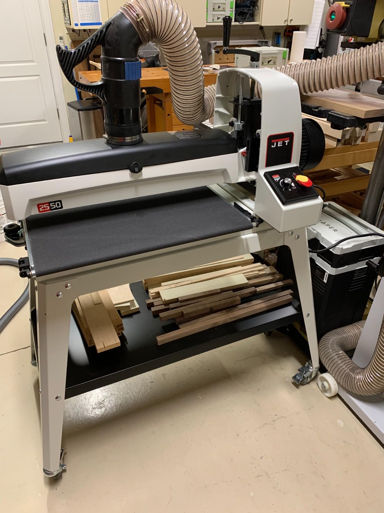 JET 25-Inch Drum Sander, Open Stand, 1-3/4 HP, 115V 1Ph (JWDS-2550) - Customer Photo 1
