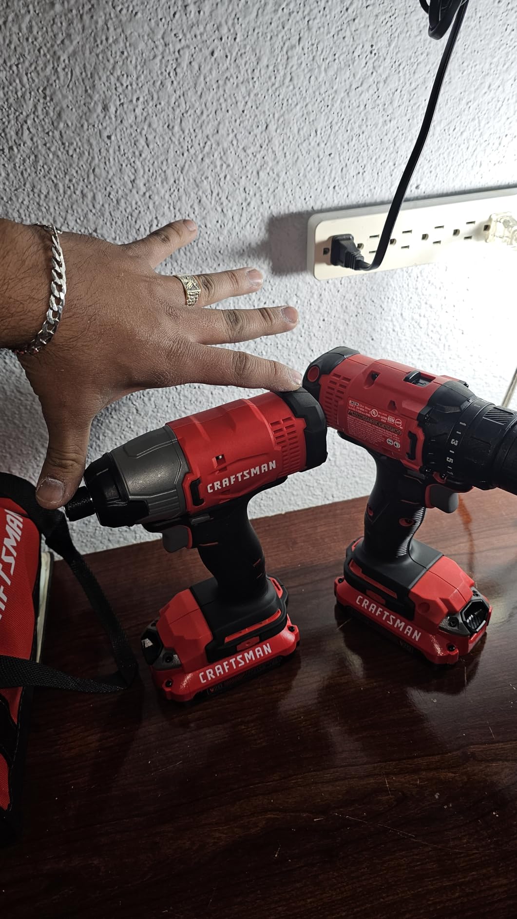 CRAFTSMAN V20 MAX Cordless Drill Driver and Impact Driver Set, Power Tool Set with 2 Batteries and Charger, LED Work Light, 2 Bits, Bag (CMCK200C2) - Customer Photo 3