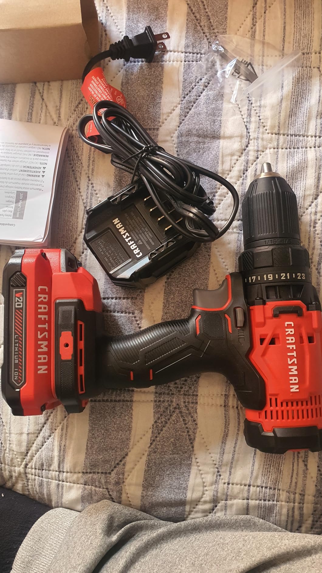 CRAFTSMAN V20 Cordless Drill/Driver Kit, 1/2 inch, Battery and Charger Included (CMCD700C1) - Customer Photo 1