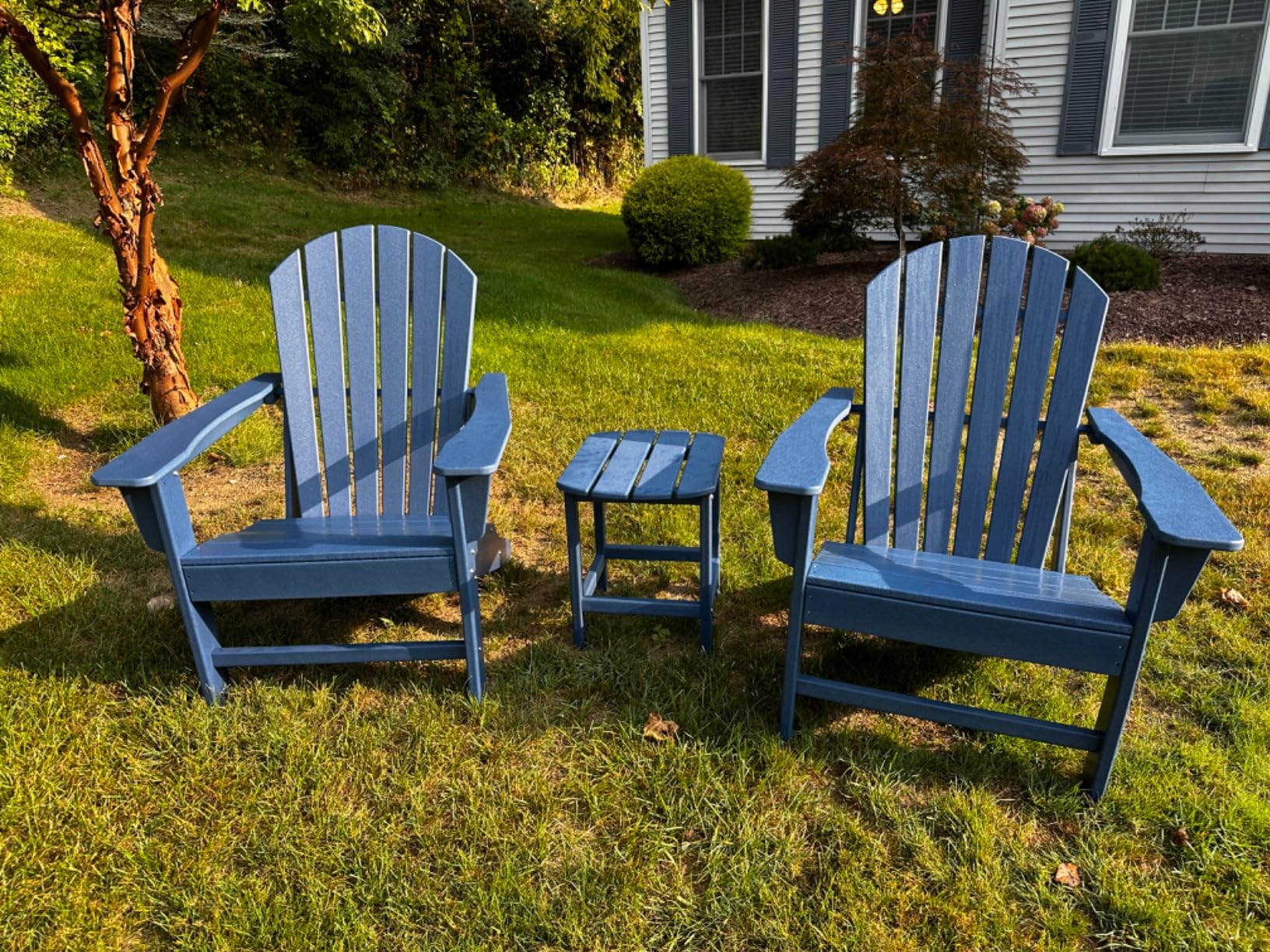 Signature Design by Ashley Sundown Treasure Outdoor Patio HDPE Adirondack Chair, Light Brown - Customer Photo 2