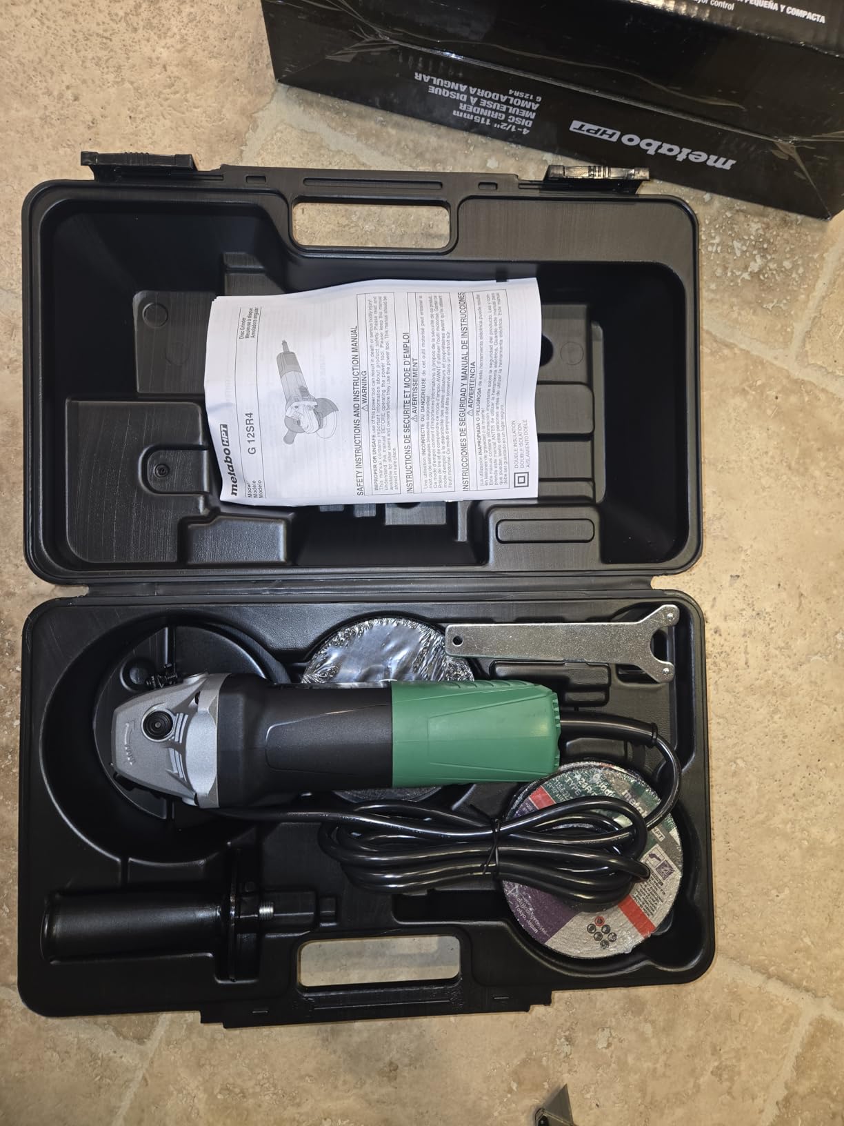 Metabo HPT 4-1/2-Inch Angle Grinder, Includes 5 Grinding Wheels & Hard Case, 6.2-Amp Motor, Compact & Lightweight, G12SR4 Customer Review Metabo HPT 4-1/2-Inch Angle Grinder, Includes 5 Grinding Wheels & Hard Case, 6.2-Amp Motor, Compact & Lightweight, G12SR4 - Customer Photo 5