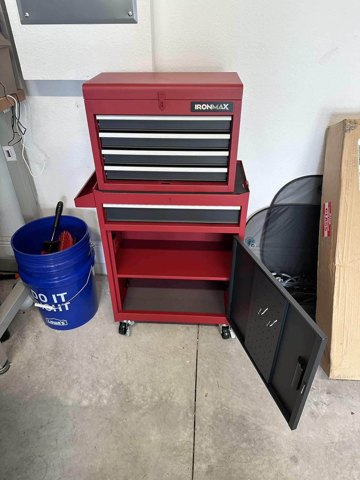 Goplus Rolling Tool Chest, 6-Drawer Tool Box Organizer w/Auto Locking System & Lockable Wheels & Sliding Drawers & Detachable Top, Tool Storage Cabinet for Garage Workshop (Black) Customer Review Goplus Rolling Tool Chest, 6-Drawer Tool Box Organizer w/Auto Locking System & Lockable Wheels & Sliding Drawers & Detachable Top, Tool Storage Cabinet for Garage Workshop (Black) - Customer Photo 2