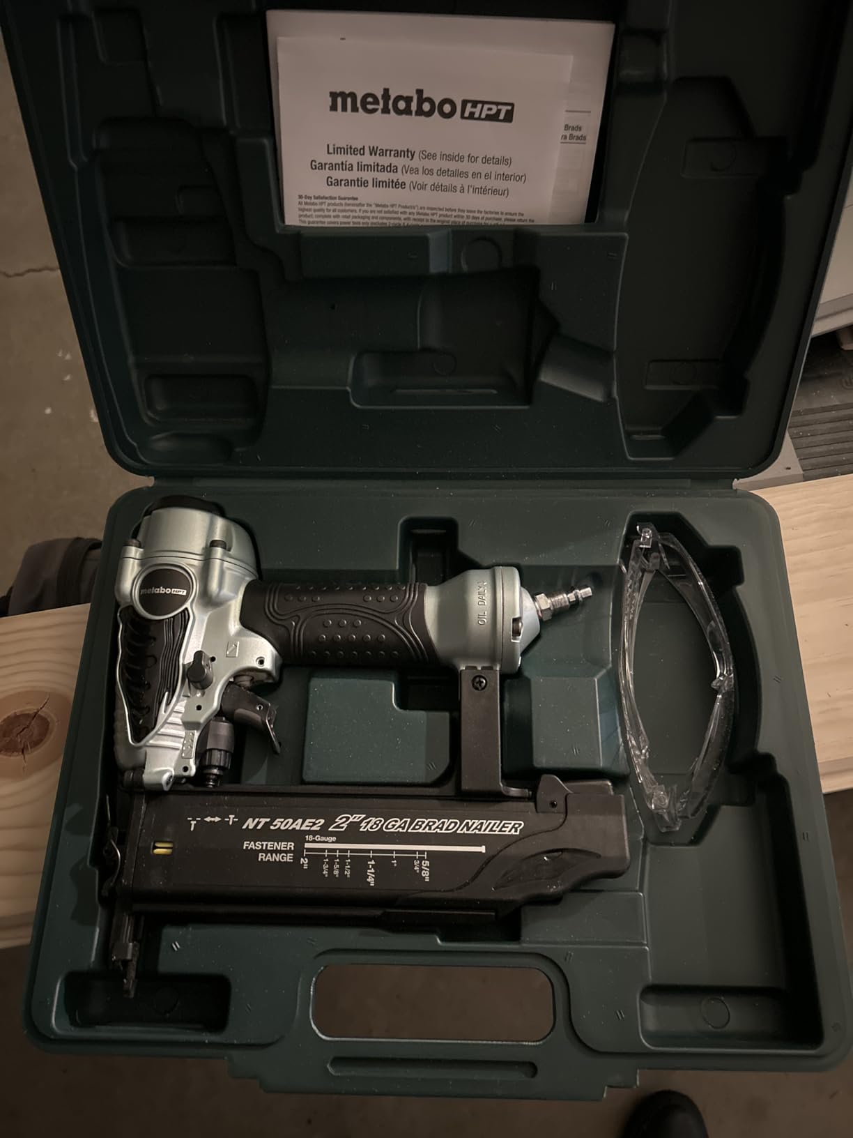 Metabo HPT Brad Nailer, Pro-Preferred Lightweight Pneumatic Power Nailer for Precision Trim Work and Furniture Building, Adjustable Depth, 18 Gauge, 5/8 Metabo HPT Brad Nailer, Pro-Preferred Lightweight Pneumatic Power Nailer for Precision Trim Work and Furniture Building, Adjustable Depth, 18 Gauge, 5/8