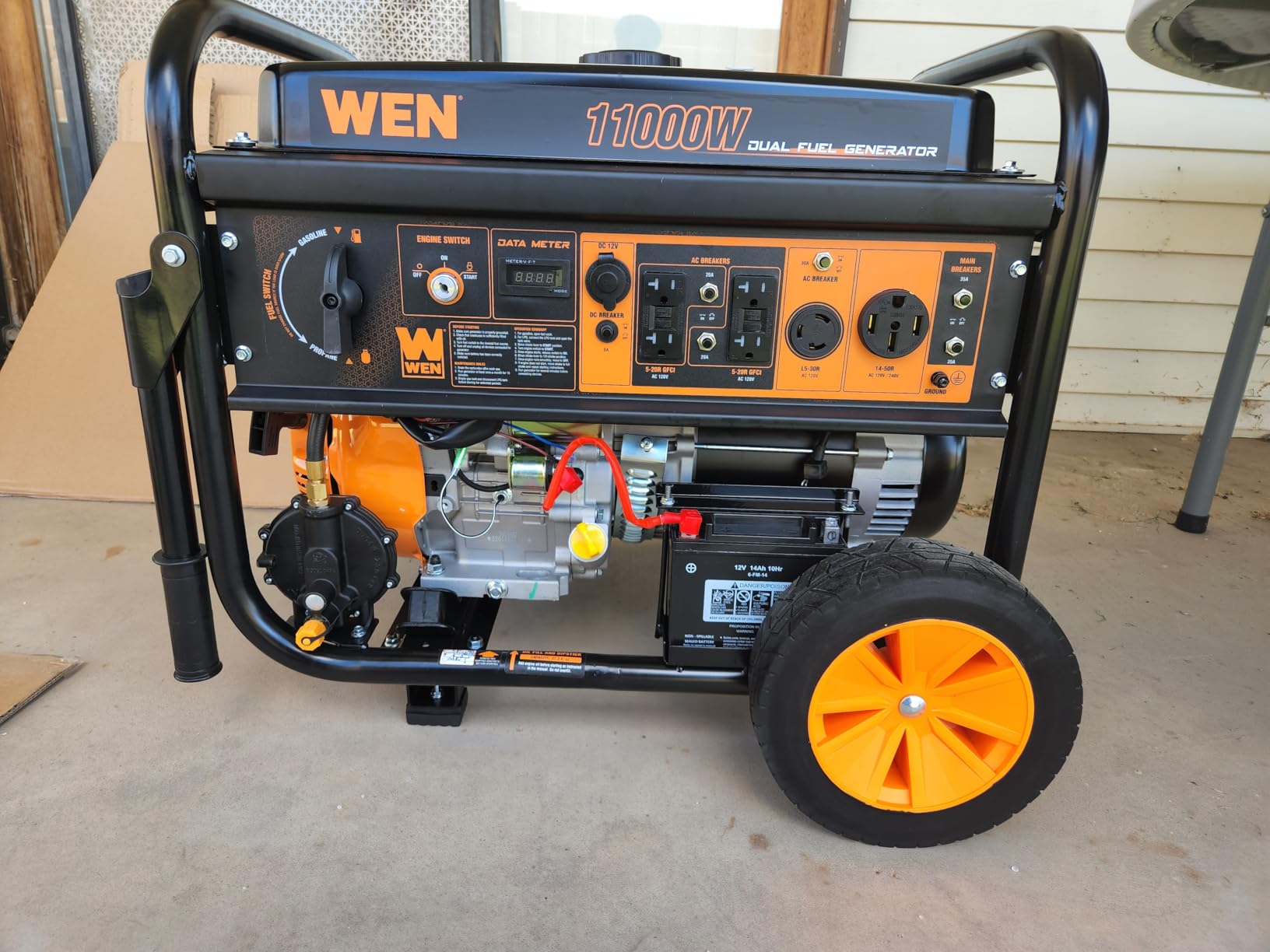 WEN 11,000-Watt 120V/240V Dual Fuel Portable Generator with Wheel Kit and Electric Start (DF1100T) Customer Review WEN 11,000-Watt 120V/240V Dual Fuel Portable Generator with Wheel Kit and Electric Start (DF1100T) - Customer Photo 1