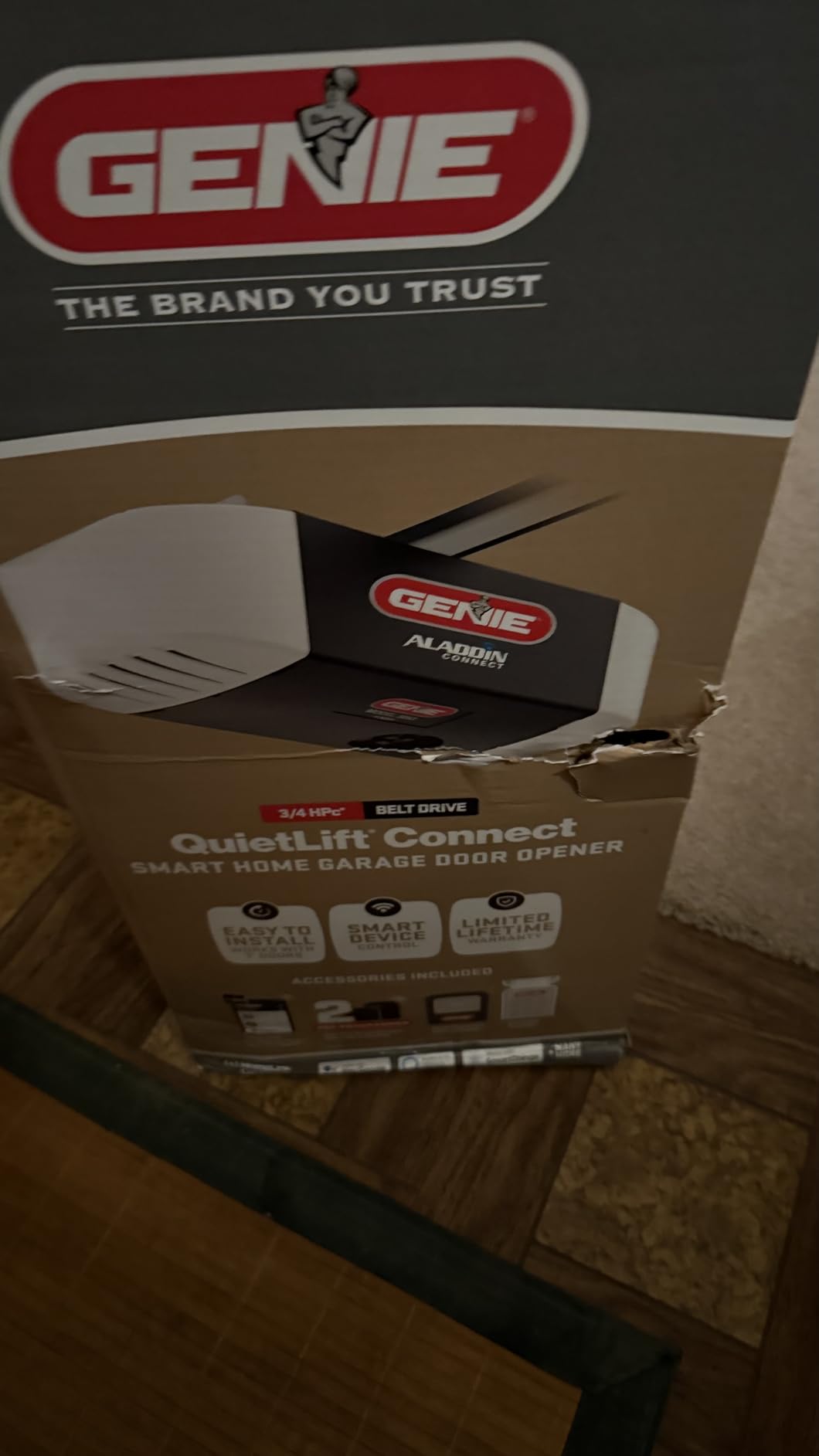 Genie QuietLift Connect - WiFi Smart Garage Door Opener with Wireless Keypad - Customer Photo 4