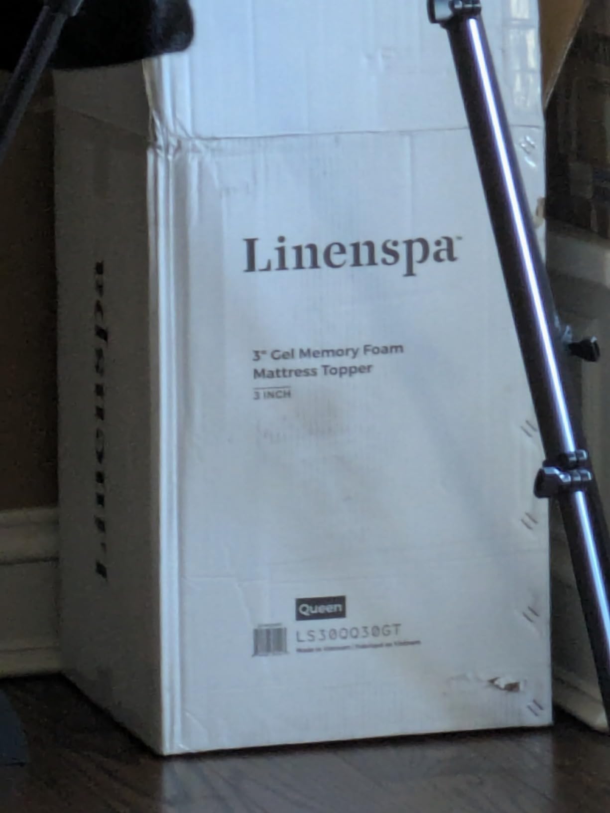 LINENSPA Memory Foam Mattress Topper - 3 Inch Gel Infused Memory Foam - Plush Feel - Cooling and Pressure Relieving - CertiPUR Certified - Dorm Room Essentials - Queen Size - Customer Photo 1