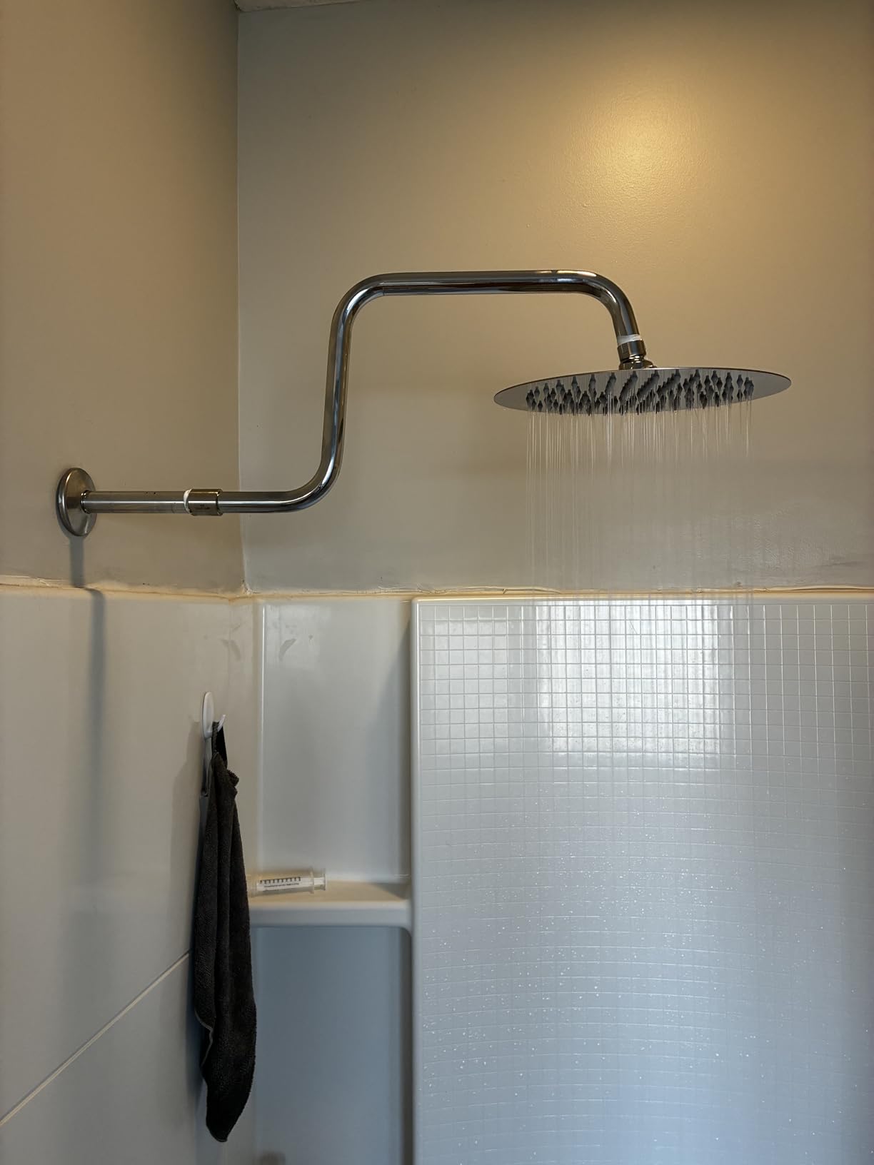 NearMoon Rain Shower Head, Ultra-Thin Design-Pressure Boosting, Awesome Some Experience, High Flow Stainless Steel Rainfall Head (8 Inch,Chrome Finish) - Customer Photo 1