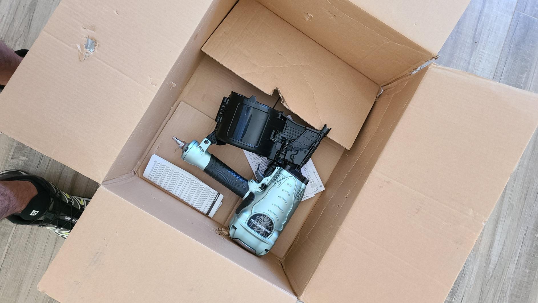 Metabo HPT Coil Framing Nailer, Pro-Preferred Pneumatic Power Nailers in Construction Tools, Versatile Framing Tool for Floor, Truss, and Roof Decking, 15° 1-3/4″ to 3-1/2″ Nails, NV90AG(S) - Customer Photo 2