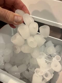 Frigidaire Counter top Portable, 26 lb per Day Nugget Ice Maker Machine (Red Stainless Steel) - Customer Photo 1