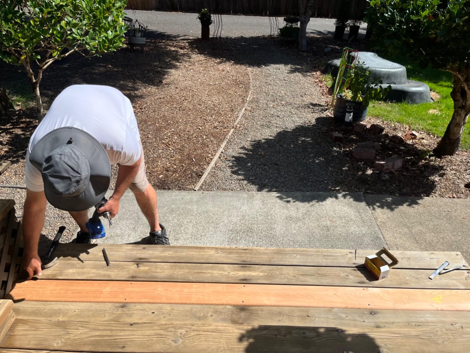 #1 Deck Premium Advanced Solid Color Outdoor Wood Stain and Sealer in One – Water Based Sealant for Wood Decks, Fences, & Siding - 1 Gal - Made in USA - Light Walnut - Customer Photo 2