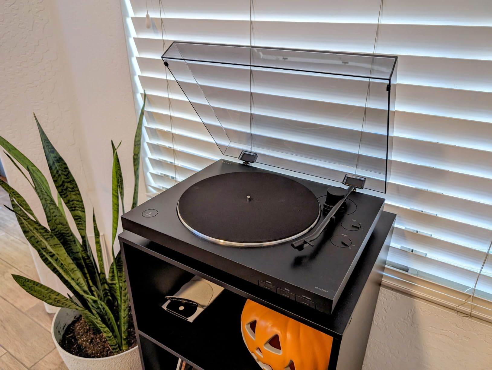 Sony PS-LX310BT Belt Drive Turntable: Fully Automatic Wireless Vinyl Record Player with Bluetooth and USB Output Black - Customer Photo 2