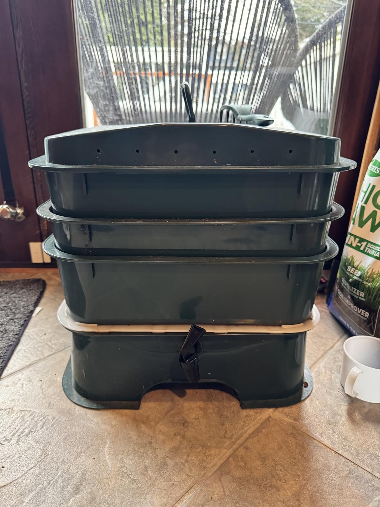 The Original Vermihut Plus 5 – Tray Worm Composter -Dark Green,Sustainable Design for Both Indoor & Outdoor, Worm Compost Bin for Vermicomposting Starter, Recycling Food Wastes - Customer Photo 1
