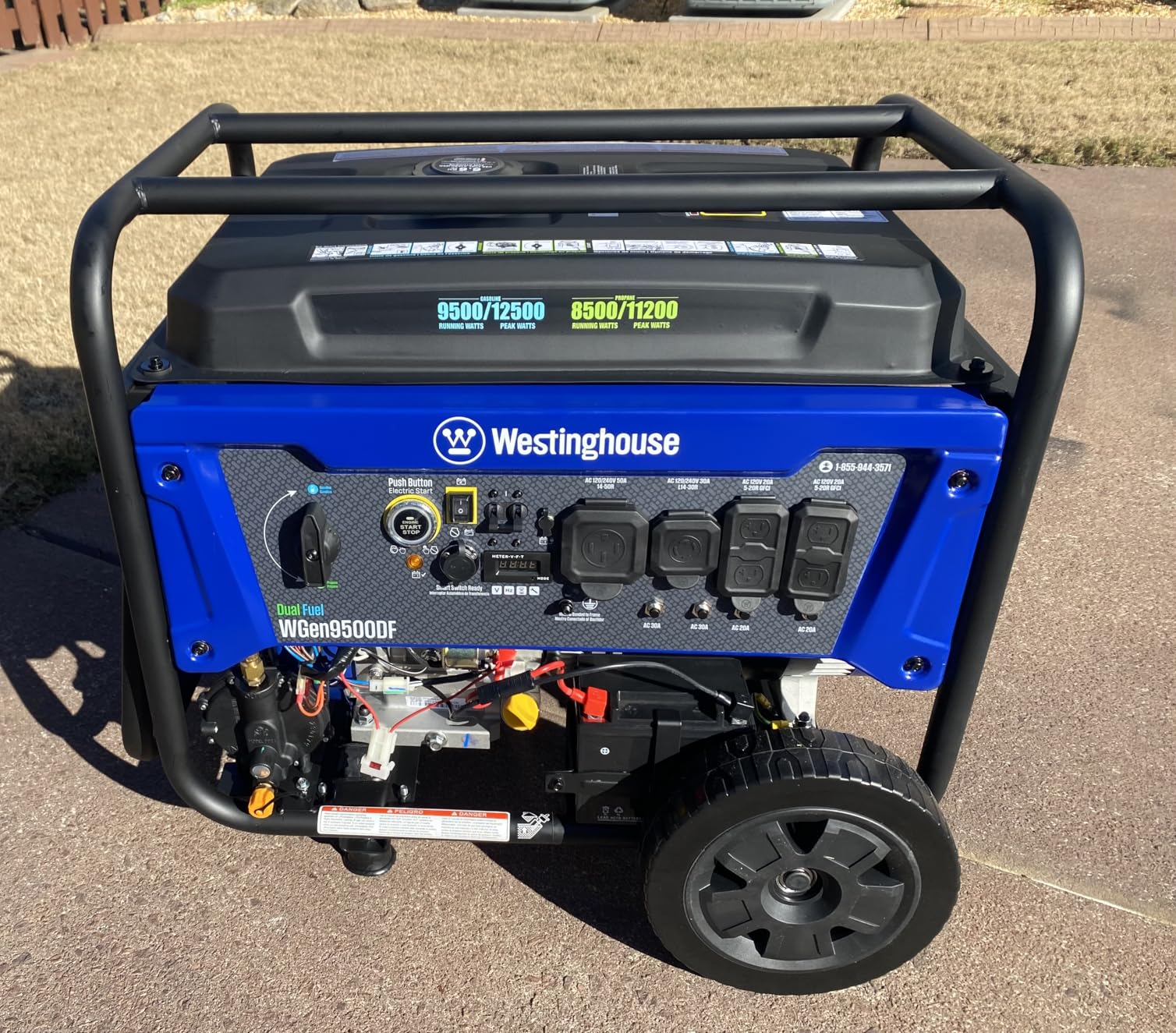 Westinghouse 12500 Watt Dual Fuel Home Backup Portable Generator, Remote Electric Start, Transfer Switch Ready, Gas and Propane Powered Customer Review Westinghouse 12500 Watt Dual Fuel Home Backup Portable Generator, Remote Electric Start, Transfer Switch Ready, Gas and Propane Powered - Customer Photo 1