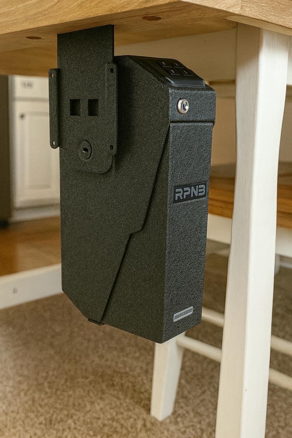 RPNB Mounted Gun Safe, California DOJ Certified Handgun Safe, Auto Open Lid Smart Pistol Safe with Biometric Fingerprint or Keypad Lock - Customer Photo 1