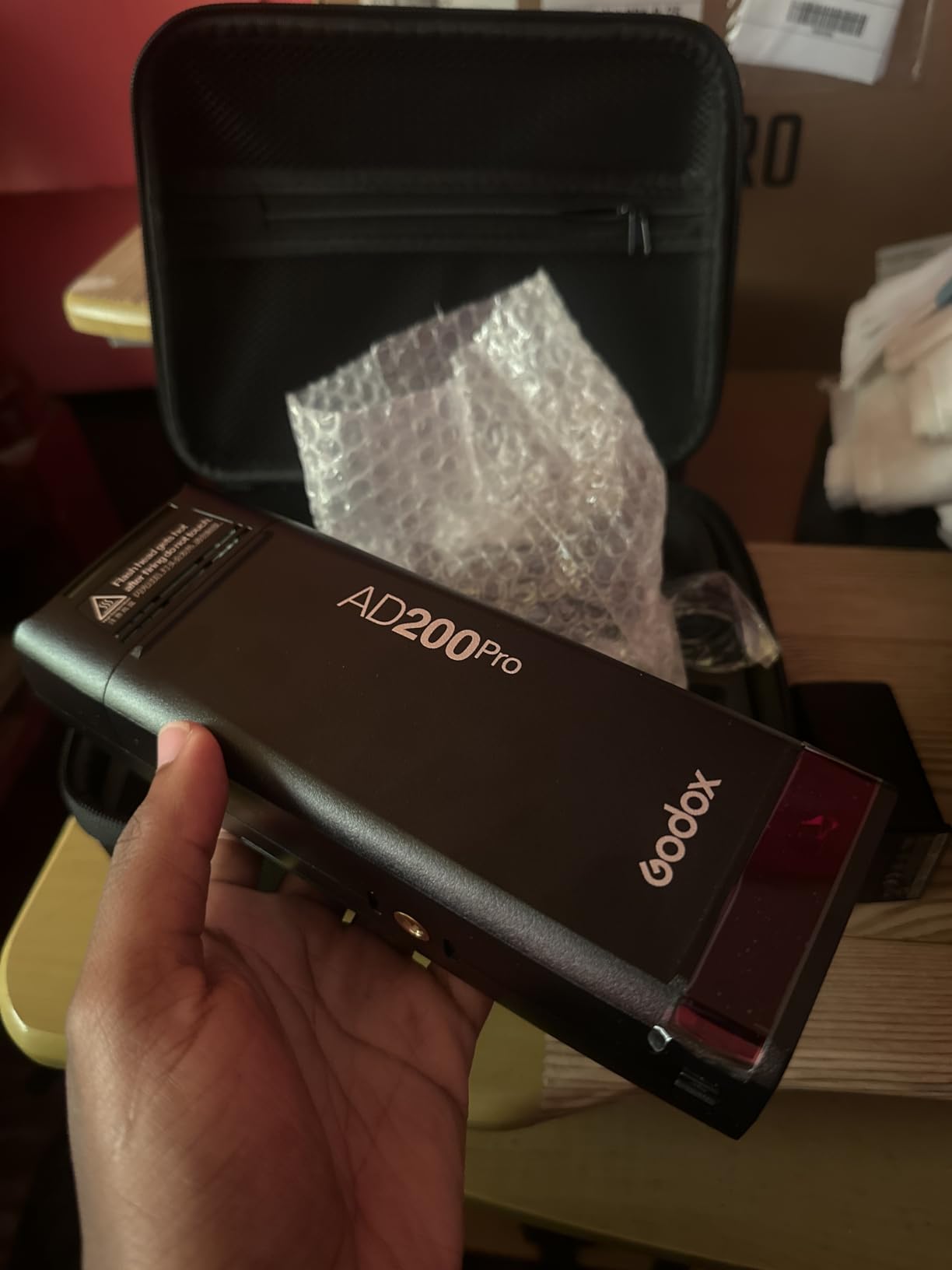 Godox AD200 Pro AD200Pro Flash Strobe, TTL Pocket Flash Monolight, 200W 2.4G Speedlite HSS 1/8000s 2900mAh Li-ion Battery, 500 Full Power Flashes, Bare Bulb/Speedlite Fresnel Flash Head Customer Review Godox AD200 Pro AD200Pro Flash Strobe, TTL Pocket Flash Monolight, 200W 2.4G Speedlite HSS 1/8000s 2900mAh Li-ion Battery, 500 Full Power Flashes, Bare Bulb/Speedlite Fresnel Flash Head - Customer Photo 1