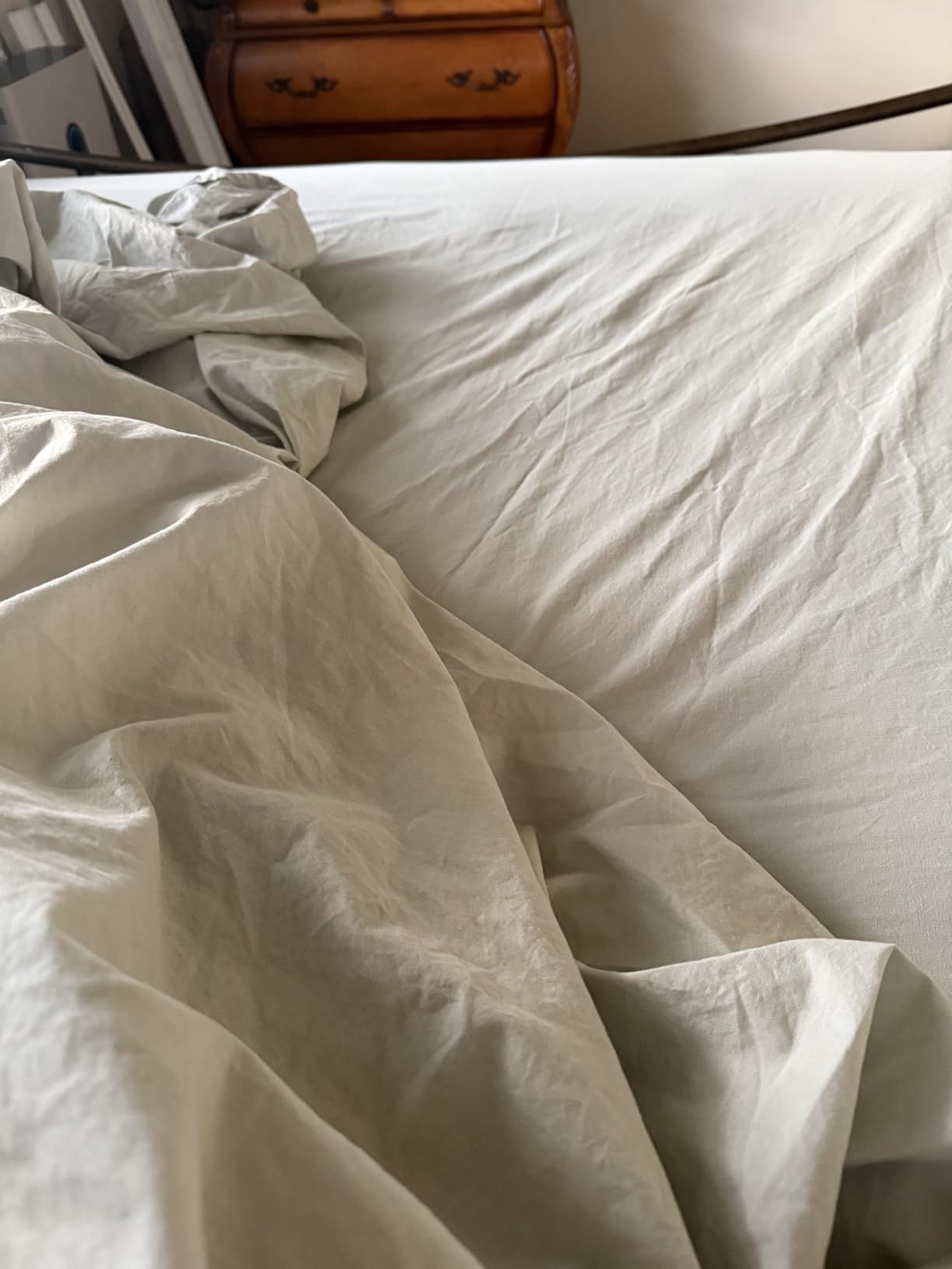 LANE LINEN Eco Friendly 100% Organic Cotton Queen Sheet Set, Soft & Comfy Fully Elasticized 15