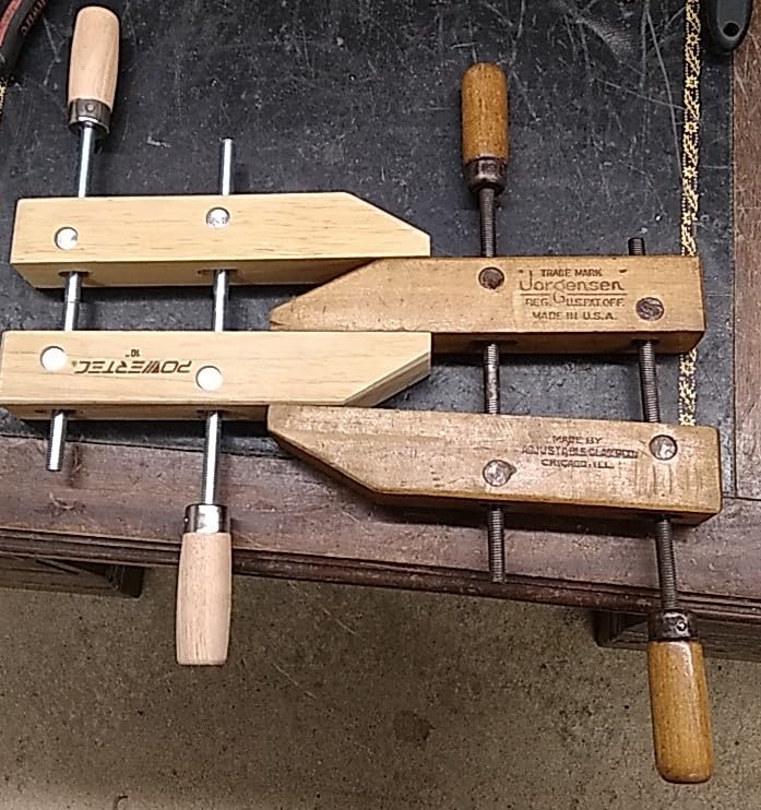 POWERTEC 71524 Wooden Handscrew Clamp – 10 Inch | Hand Screw Clamps for Woodworking, 2PK - Customer Photo 1