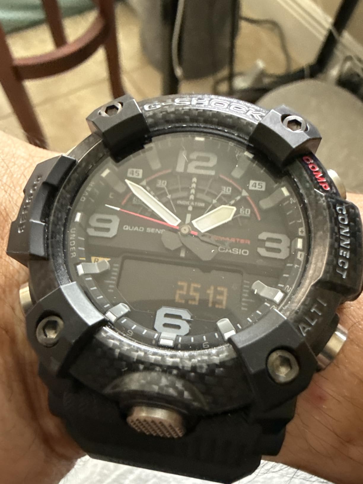 Casio Men's G-Shock Master of G Mudmaster Carbon Core Guard Quad Sensor Connected Grey Resin Watch GGB100-1A - Customer Photo 1
