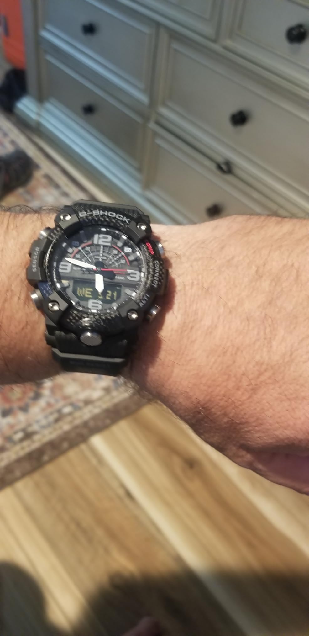 Casio Men's G-Shock Master of G Mudmaster Carbon Core Guard Quad Sensor Connected Grey Resin Watch GGB100-1A - Customer Photo 2