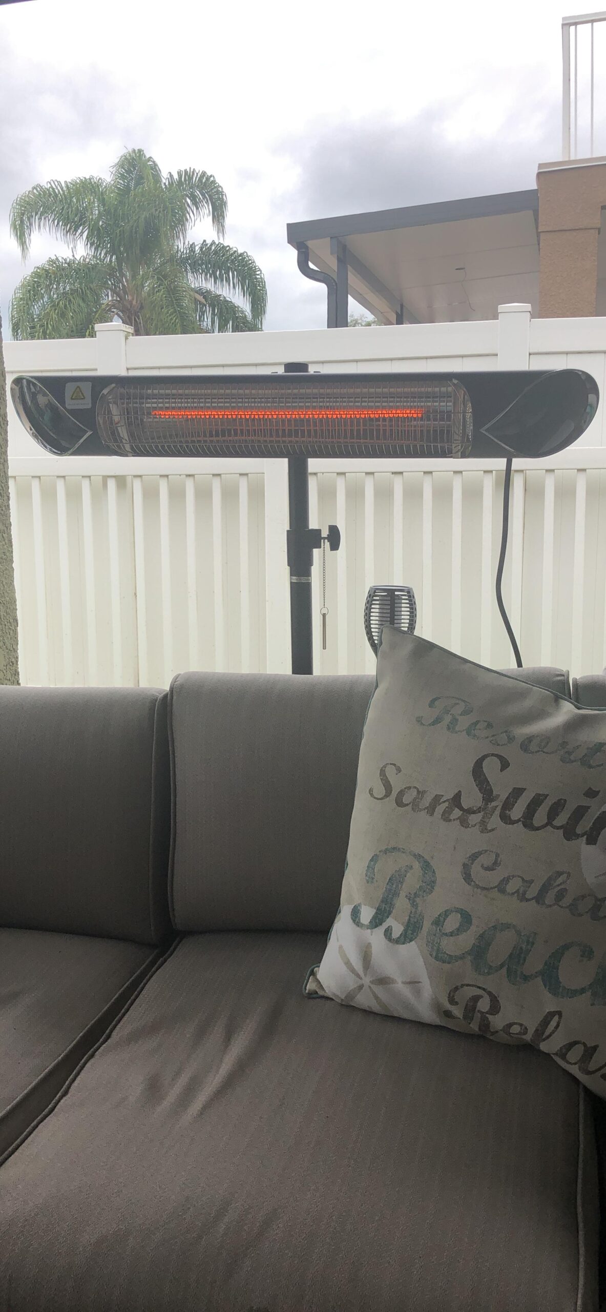 Briza Infrared Electric Patio Heater - Indoor/Outdoor Heater - Portable Wall/Garage Heater - 1500W - use with Stand - Mount to Ceiling/Wall) Customer Review Briza Infrared Electric Patio Heater - Indoor/Outdoor Heater - Portable Wall/Garage Heater - 1500W - use with Stand - Mount to Ceiling/Wall) - Customer Photo 4