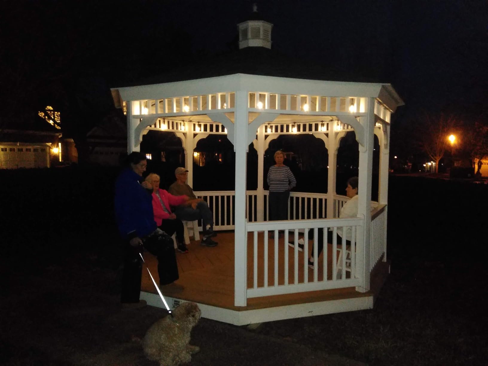 Brightech Ambience Pro Solar Powered Outdoor String Lights, 48 ft Commercial Grade Waterproof Patio Lights, 15 Edison Bulbs, Shatterproof LED String Lights for Outside, Porch - 1W Soft White - Customer Photo 1