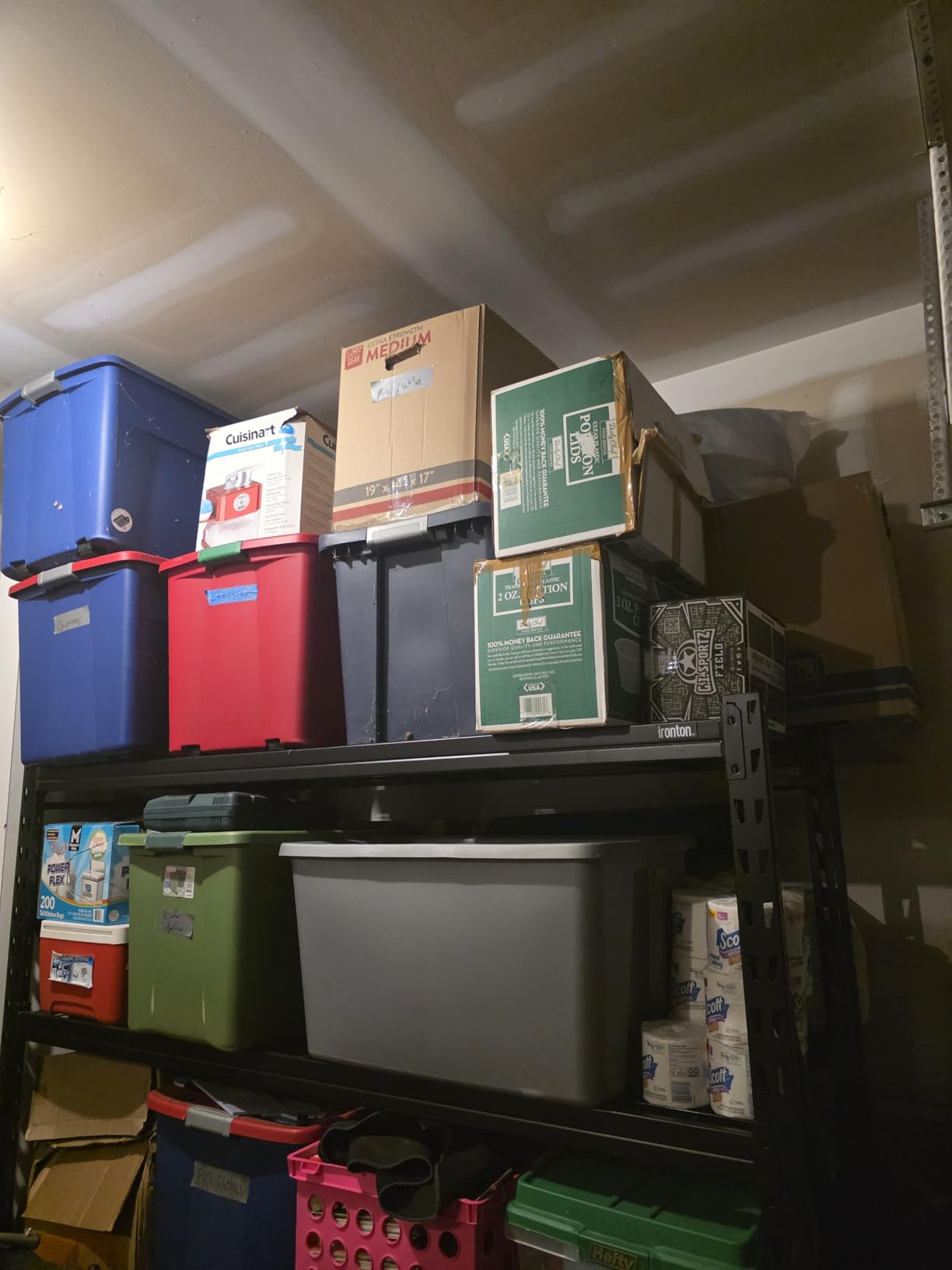 Ironton 4-Tier Industrial Steel Shelving Unit, 8,000-Pound Load Capacity, Garage Storage Rack, 77 Ironton 4-Tier Industrial Steel Shelving Unit, 8,000-Pound Load Capacity, Garage Storage Rack, 77