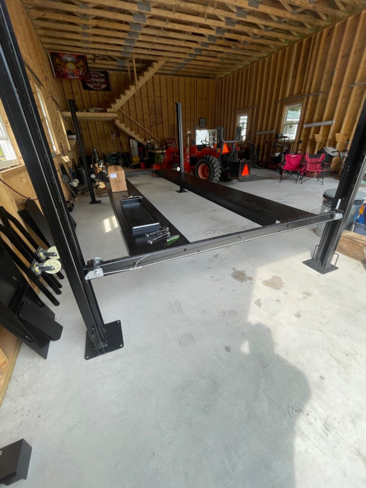 APlusLift HW-8S 8000LB 4-Post Portable Storage Service Car Lift / 3 Year Warranty - Customer Photo 2