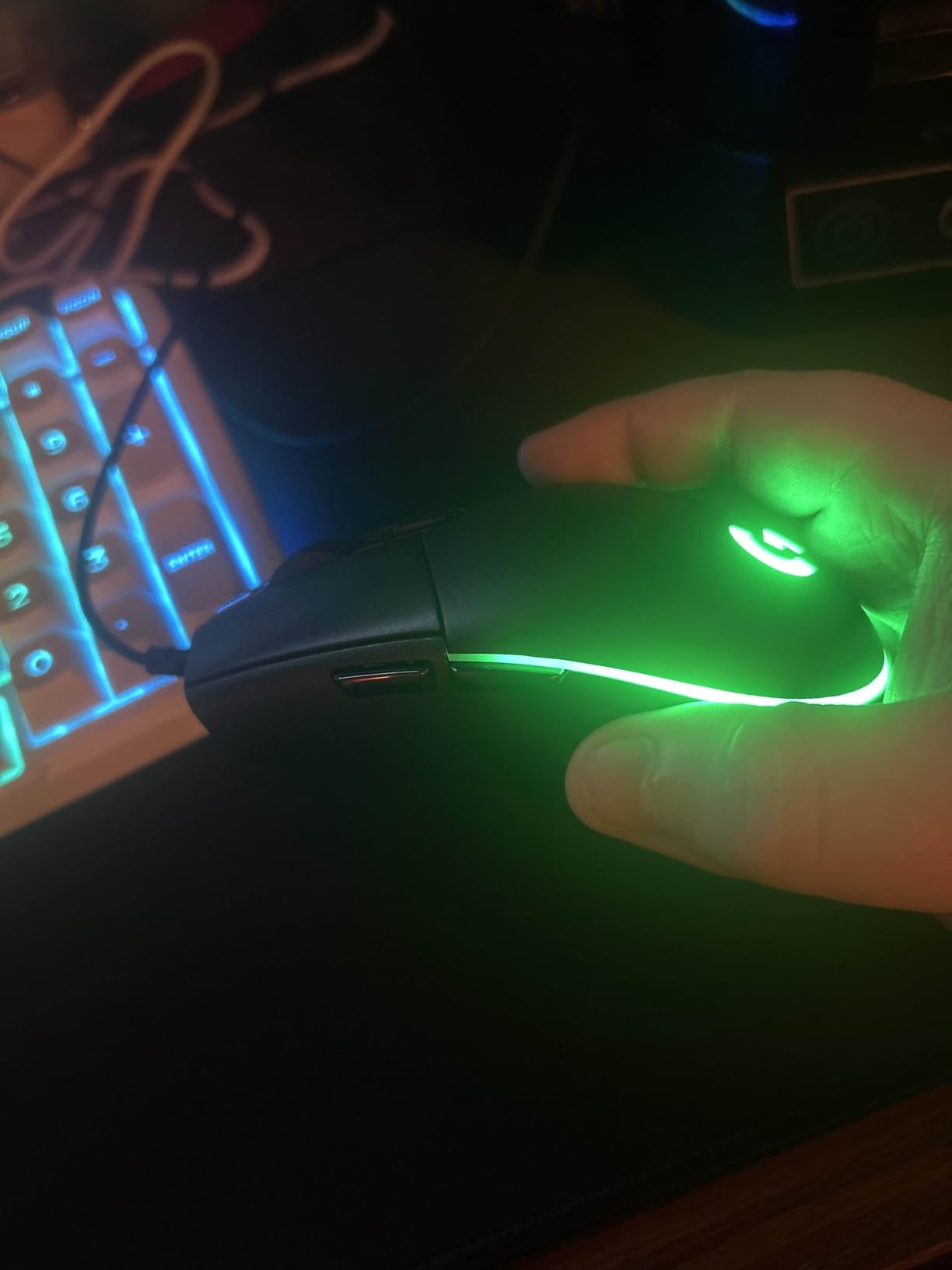 Logitech G203 Wired Gaming Mouse, 8,000 DPI, Rainbow Optical Effect LIGHTSYNC RGB, 6 Programmable Buttons, On-Board Memory, Screen Mapping, PC/Mac Computer and Laptop Compatible - Black - Customer Photo 1