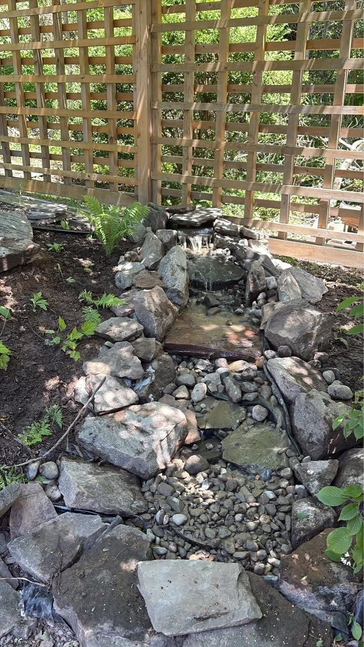 HALF OFF PONDS - Savio Pond Free 1200 Waterfall Kit - 5 ft by 10 ft EPDM Liner, 1,200 GPH Manta Series Water Pump - Customer Photo 1