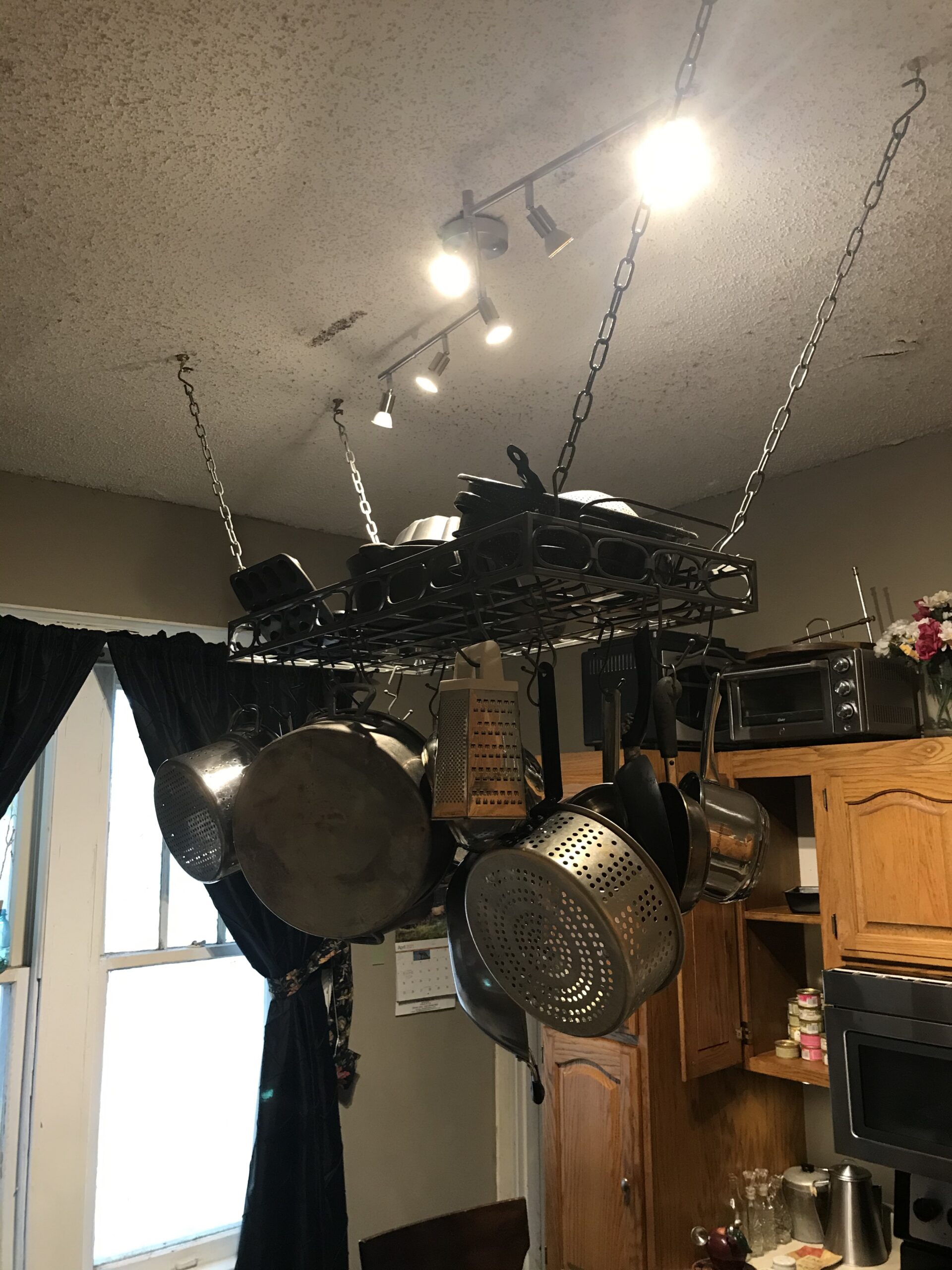 AIBOO 6-Light Adjustable Dimmable Track Lighting Kit, Flexible Foldable Arms, Matt Black Color Perfect for Kitchen,Hallyway Bed Room Lighting Fixture, GU10 Base Bulbs not Included - Customer Photo 2