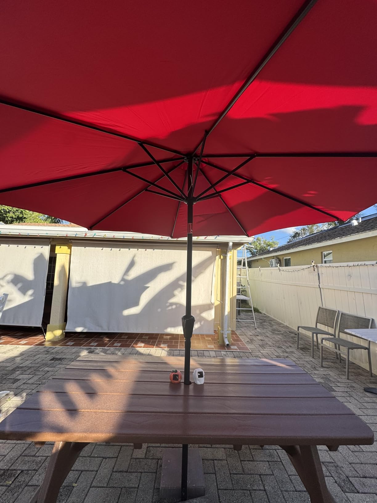 MASTERCANOPY Patio Umbrella for Outdoor Market Table -8 Ribs (10ft,Turquoise) - Customer Photo 2