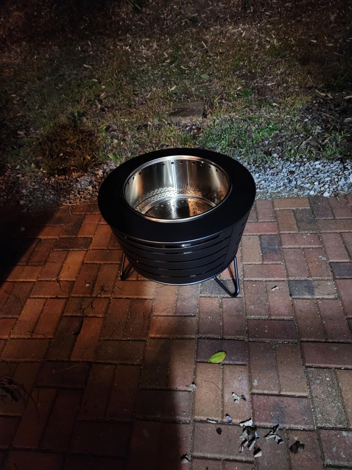 TIKI Patio Smokeless Outdoor Fire Pit, 25-Inch Wood-Burning Bonfire with Removable Ash Pan, Stand, and Weather-Resistant Cover customer photo 1