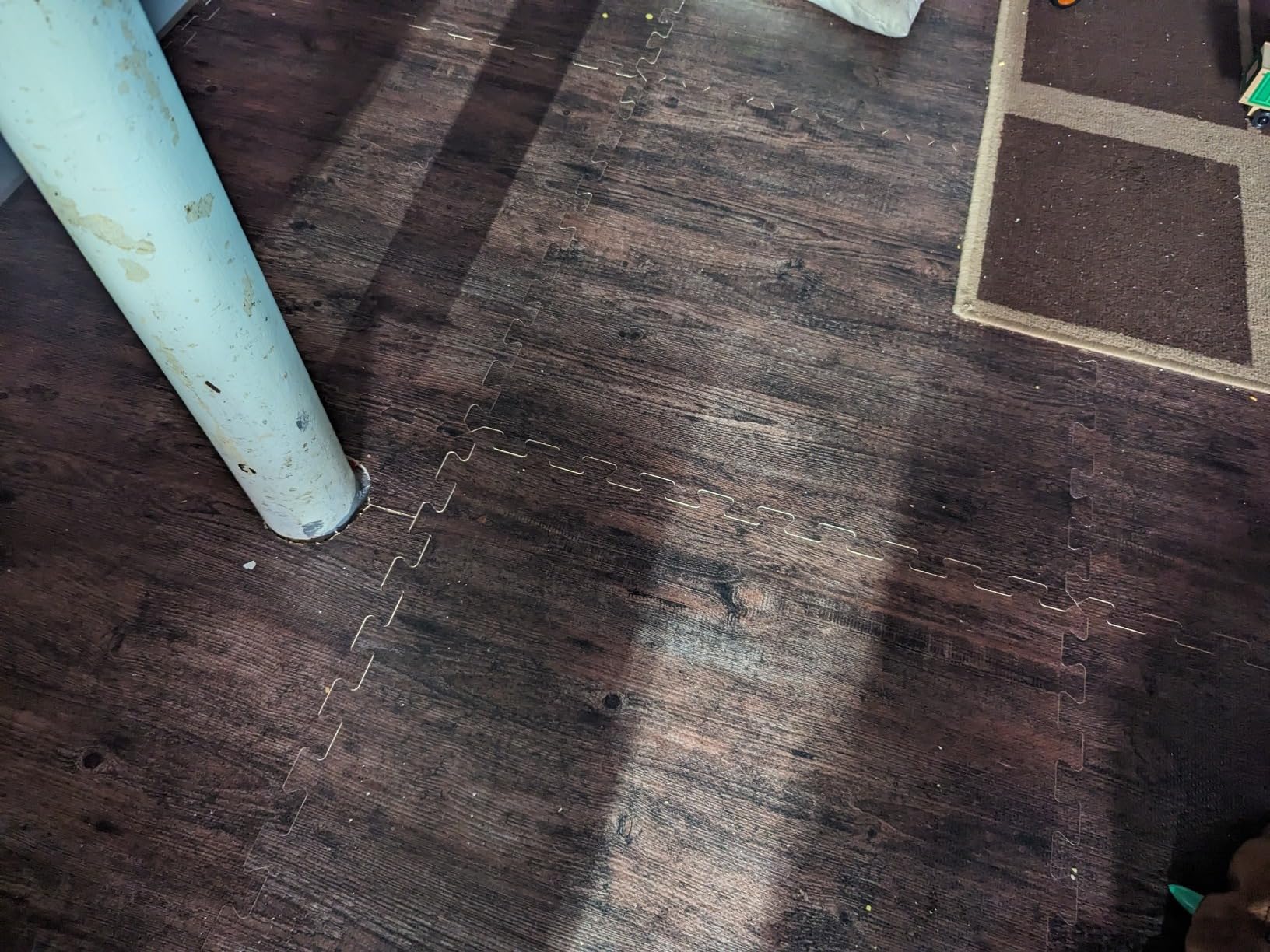 Forest Floor Farmhouse 3/8 Inch Thick Printed Foam Tiles, Premium Wood Grain Interlocking Foam Floor Mats, Anti-Fatigue Flooring – Stylish Flooring Solution - Customer Photo 5