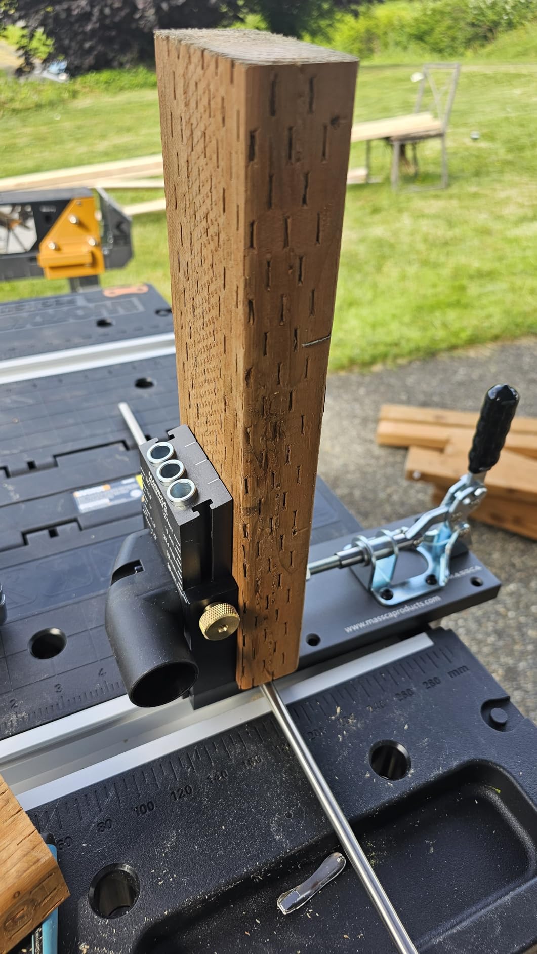 Massca Aluminum Pocket Hole Jig System Pro M2 Adjustable & Easy to Use Joinery Woodworking Tool For DIY Carpentry Projects - Customer Photo 2