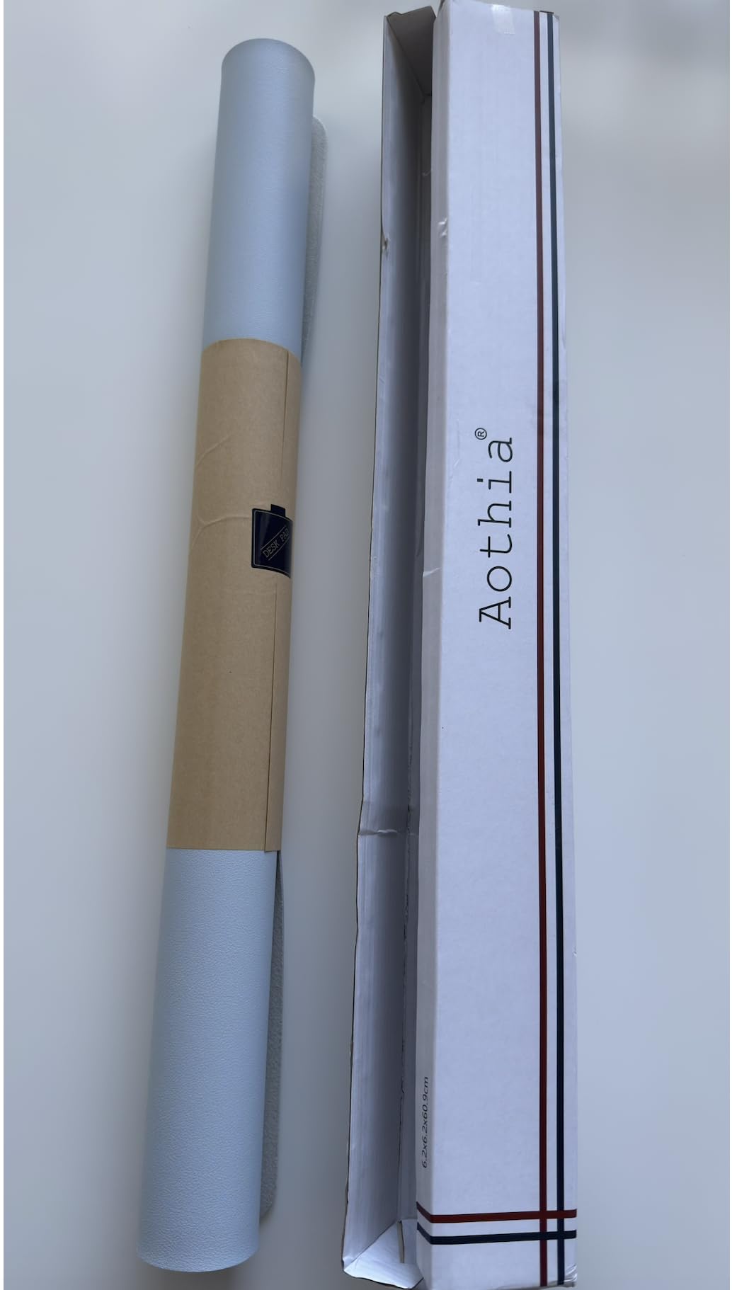 Aothia Non-Slip Waterproof PU Leather Desk Pad Protector for Mouse, Writing Desk, Office, Home, Laptop Blotter, 23.6