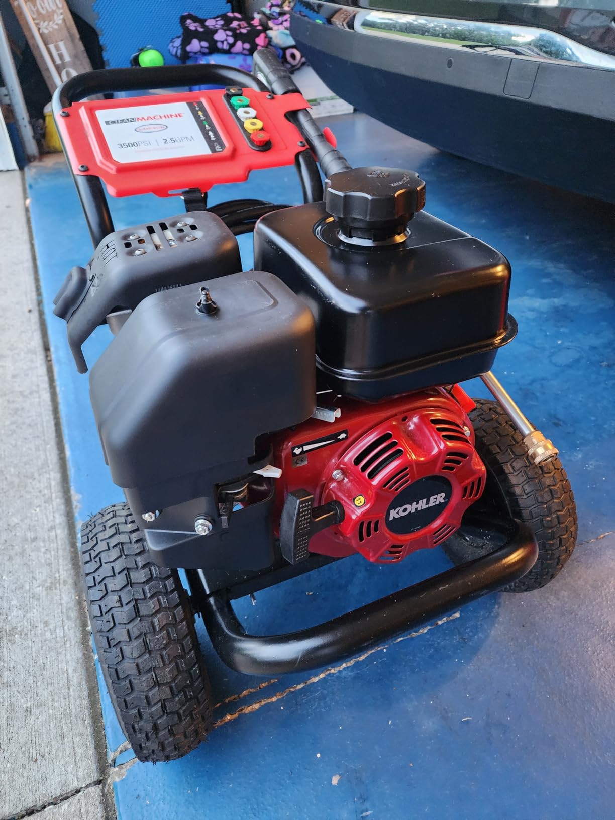 Simpson 3400 PSI Gas Pressure Washer, 2.5 GPM Residential Power Washer, Cold Water, 25' Hose, Clean Machine, 49-State Compliant (CM61083) customer photo 2