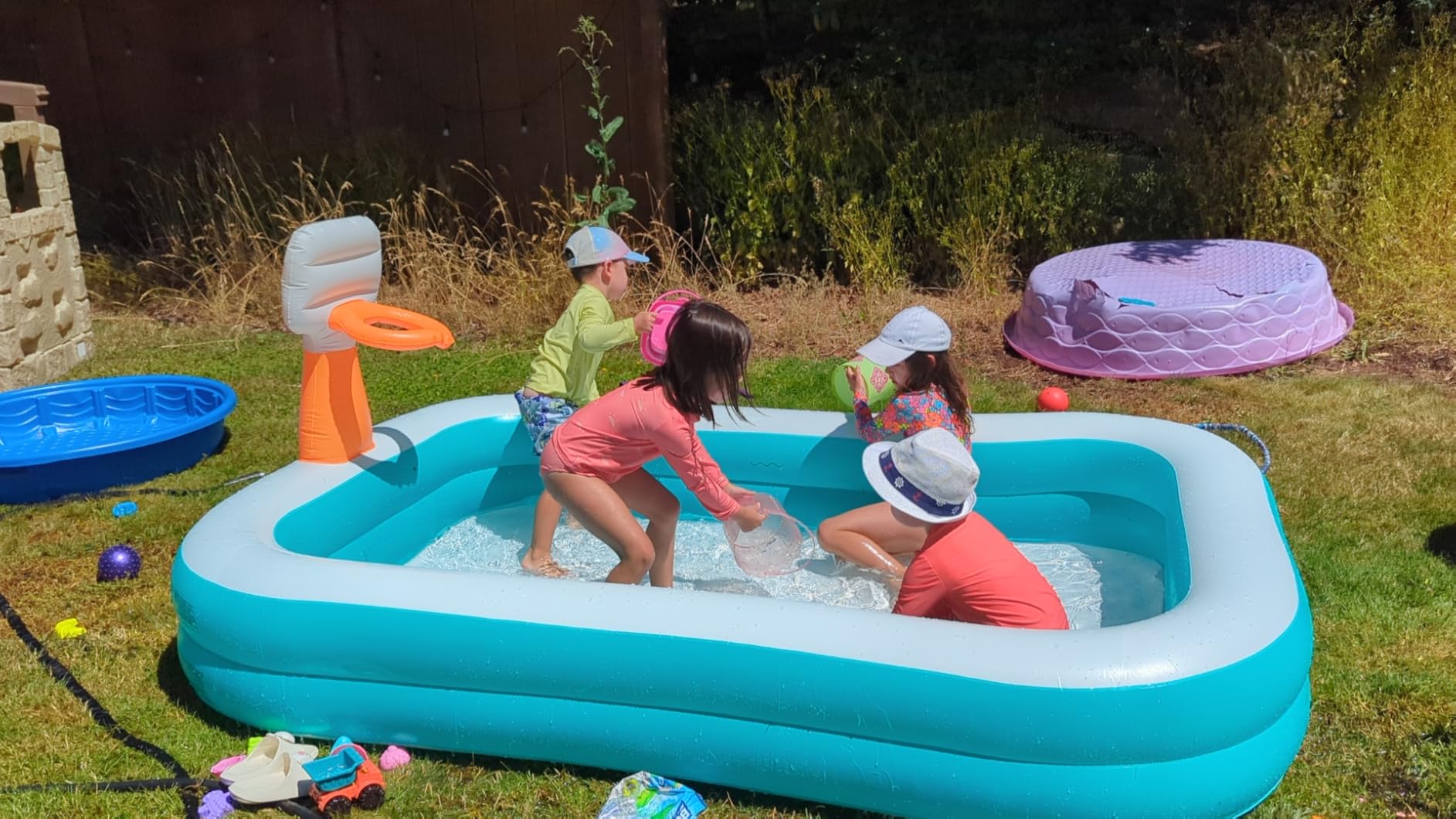 Bestway H2OGO! Blue Rectangular Inflatable Family Pool (10' x 6' x 22