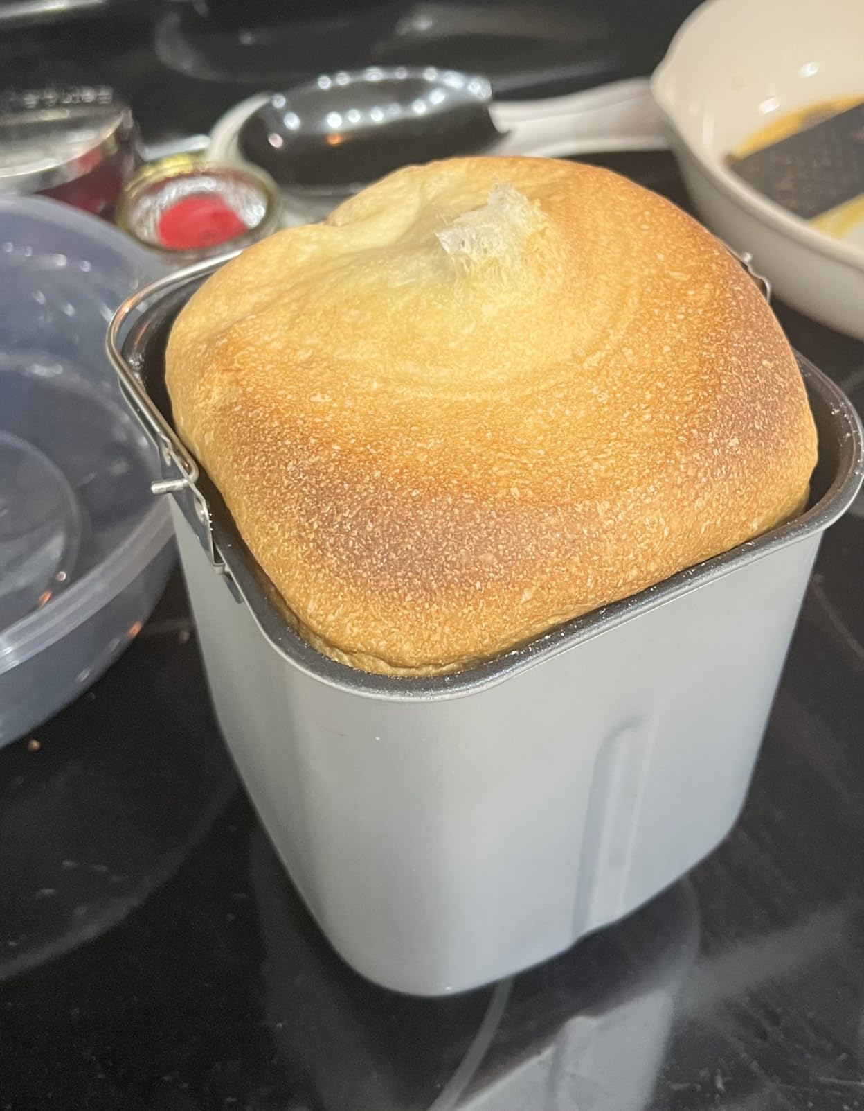 Elite Gourmet Programmable Bread Maker, 2 lb Loaf, 3 Sizes, 19 Presets incl. Gluten-Free, Dough & Jam, Delay Timer, Black customer photo 1