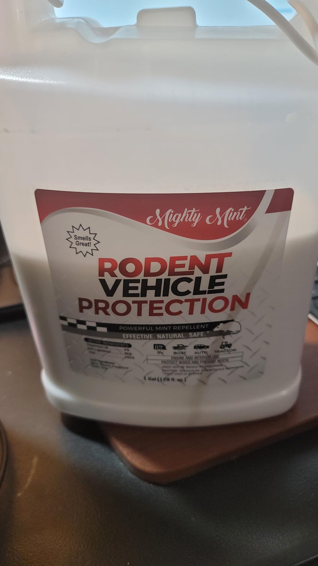 Mighty Mint Peppermint Oil Rodent Repellent Spray for Vehicles – Natural Mouse & Rat Control for Car Engines, RVs, Trucks & Boats – Plant-Based, Extra-Strong Formula – 16 oz - Customer Photo 1